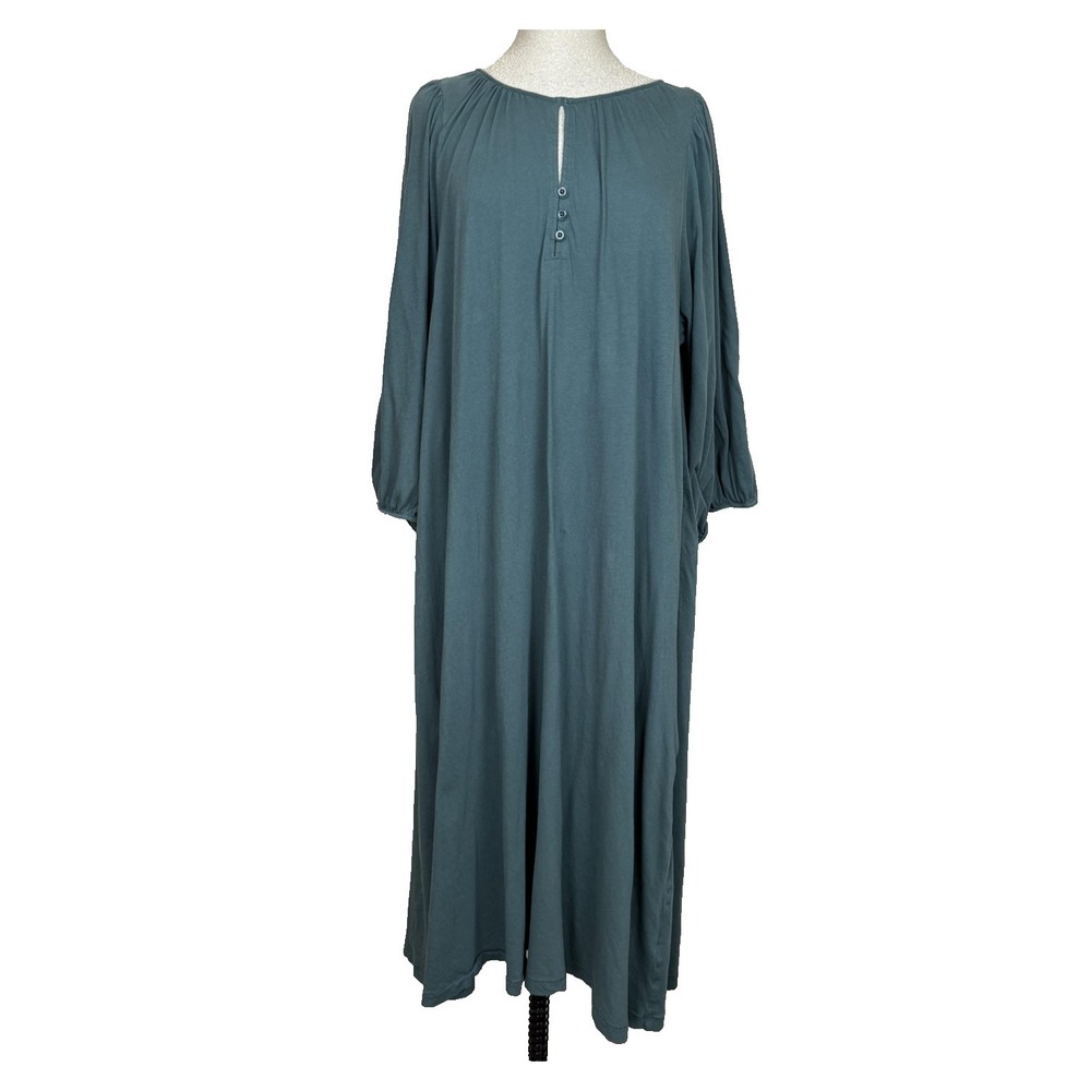 The Great Sleep Romantic Sleep Dress Womens S Green Kaftan Nightgown Lounge Maxi